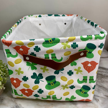 Pop Up Canvas Basket - St. Patrick’s Day #1 - Winter Sunshine Marketplace